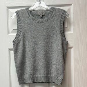 J. Crew Gray Cashmere Sleeveless Sweater
